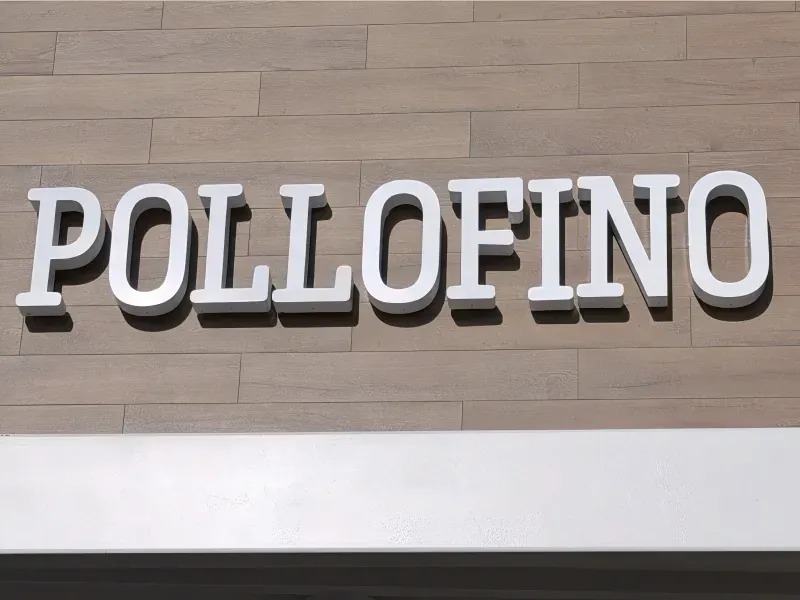 back-lit sign