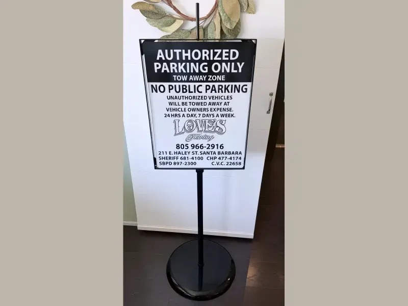 Parking sign