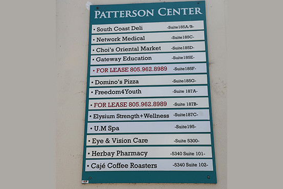 Directory sign